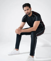 GYM FIT – BLACK DRI FIT TRACKSUIT