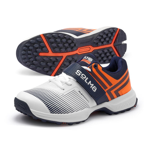 S8 Navy Orange Cricket Shoes - Fusion Gears