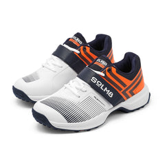 S8 Navy Orange Cricket Shoes - Fusion Gears