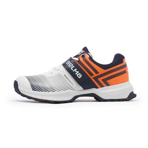 S8 Navy Orange Cricket Shoes - Fusion Gears