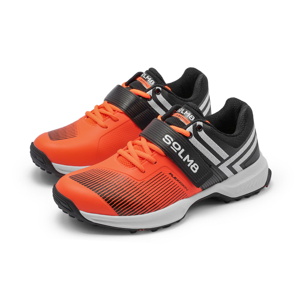 S8 Neon Orange Cricket Shoes - Fusion Gears