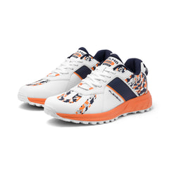 S6 Orange Navy Cricket Shoes - Fusion Gears